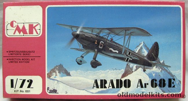 CMK 1/72 Arado Ar-68E - Luftwaffe 1 Staffel Autumn 1936 / III/JG-171 Munich Crisis 1938 / Condor Legion Spanish Civil War 1938, 001 plastic model kit